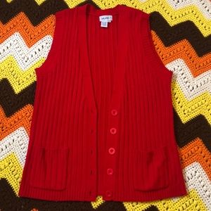 SOLD red sweater vest